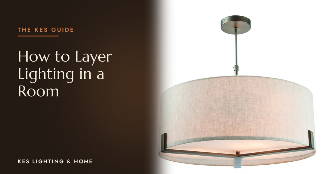 Pendant with a large oatmeal-coloured drum shade