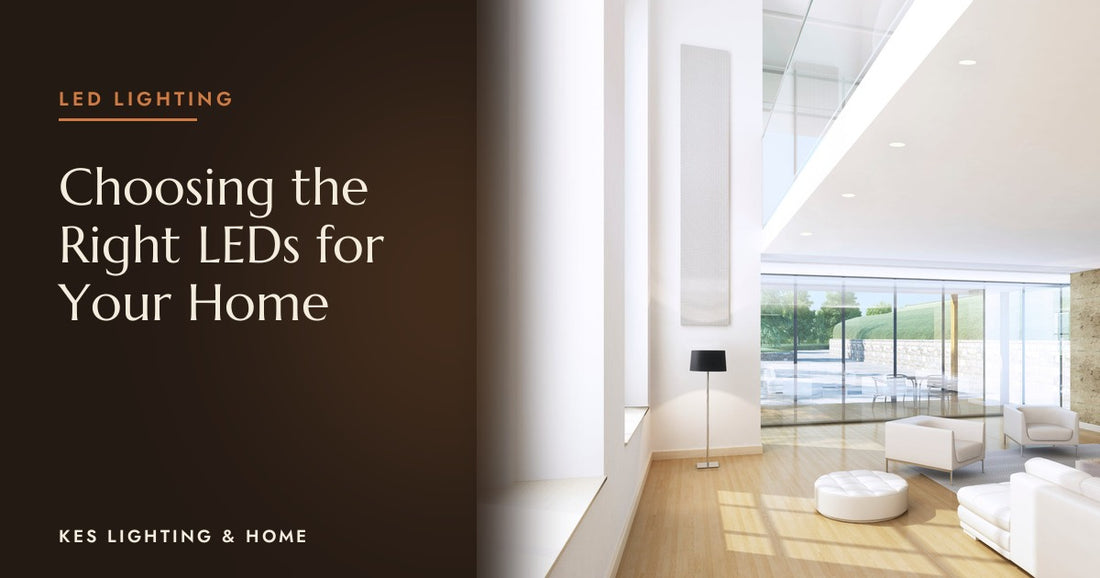 Open-plan living space with recessed ceiling downlights