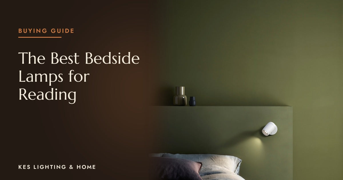 Wall-mounted reading light above a bed against an olive wall