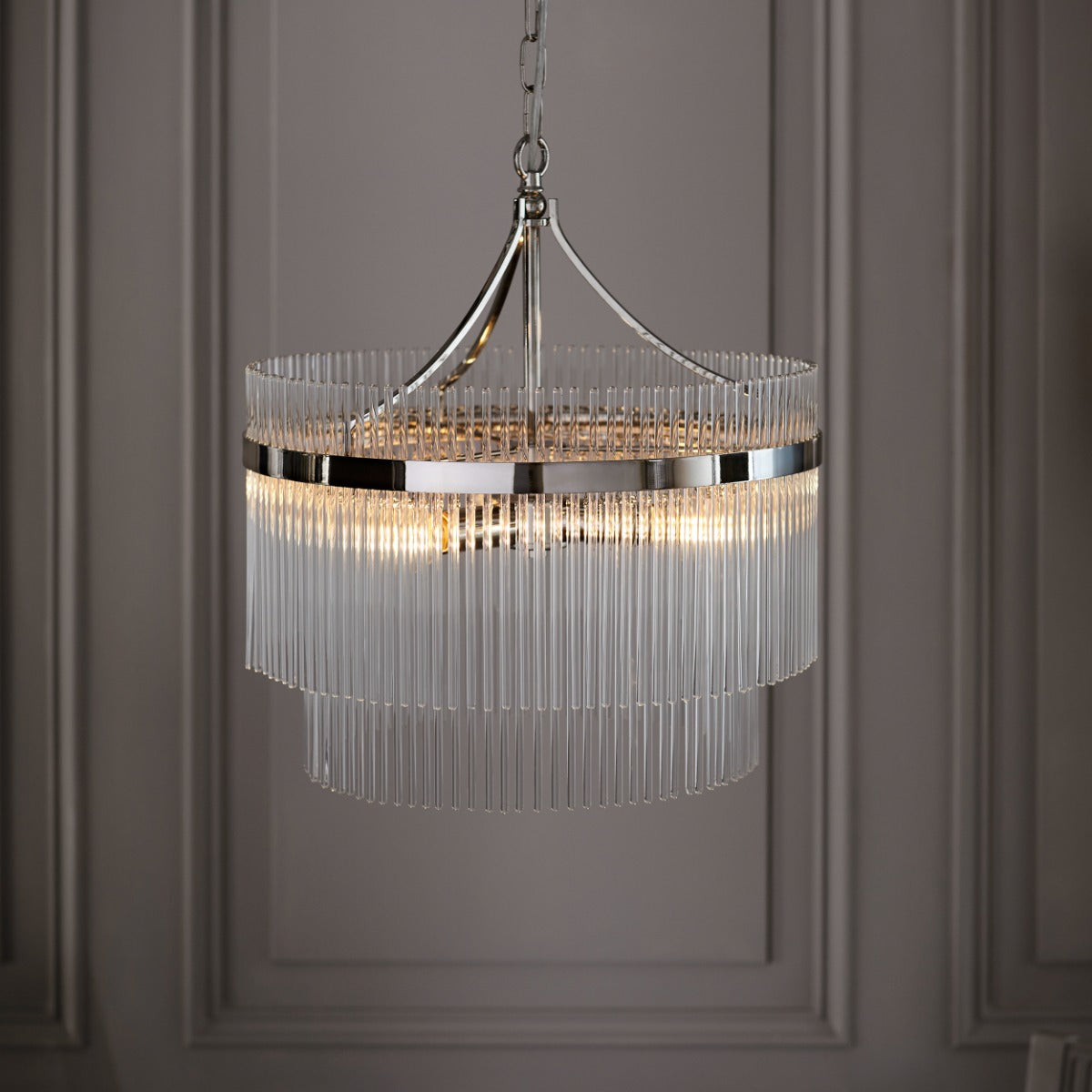 Chrome and Nickel Ceiling Lights
