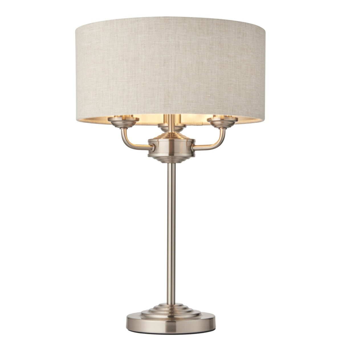 Chrome and Nickel Table Lamps