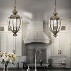 Ideal Lux 005911 Norma Single Light Indoor Hanging Lantern Pendant Antique Brass Finish 