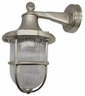 Navigator Tiller Wall Lantern in Solid Brass Satin Nickel Finish