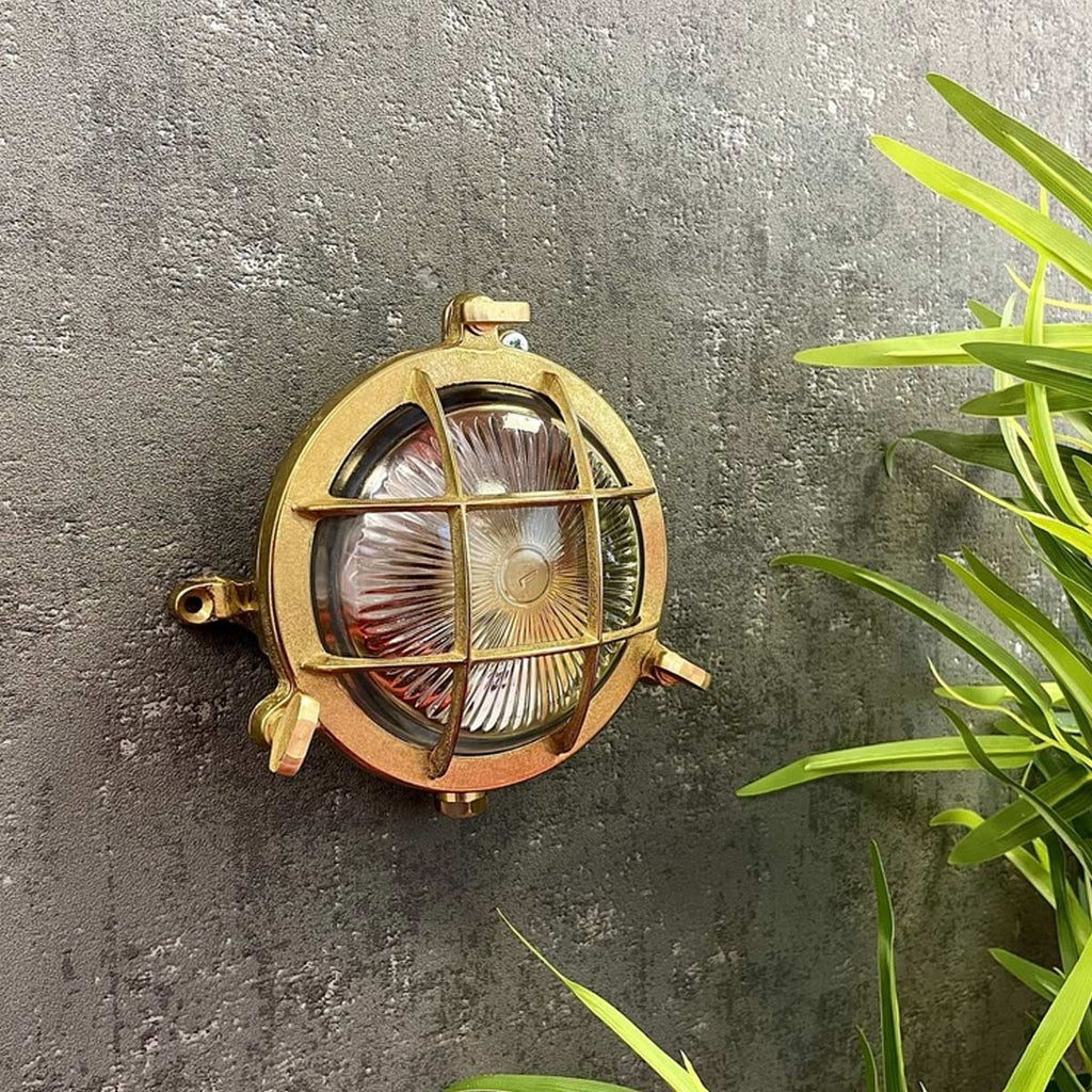 Navigator Compass Mini Porthole Bulkhead in Solid Brass