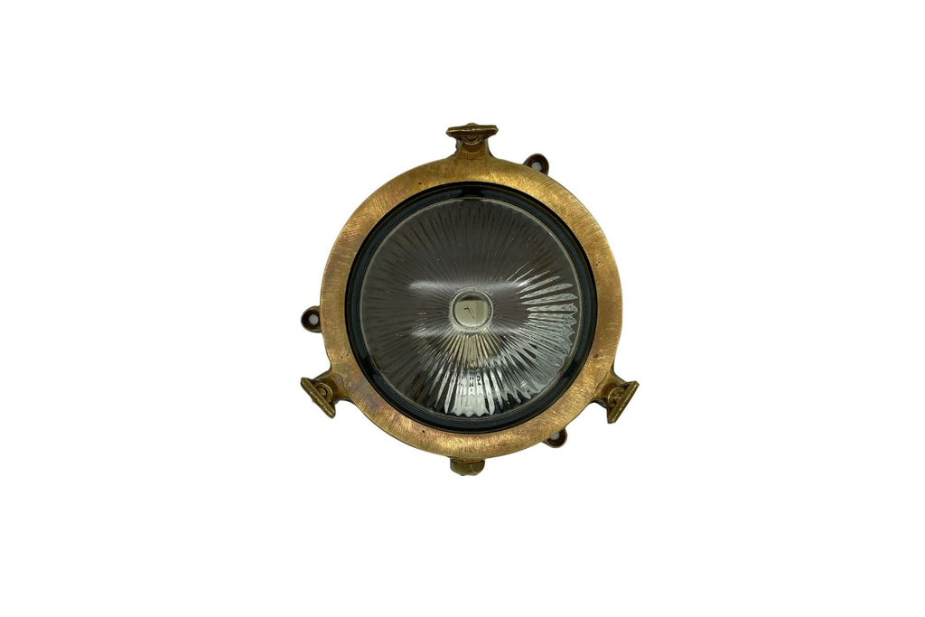 Navigator Compass Plain Mini Porthole Bulkhead in Solid Brass