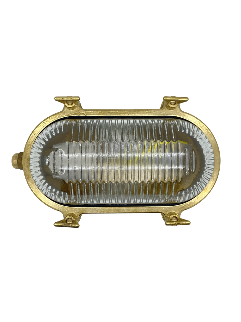 Navigator Siren Small Standard Bulkhead Plain in Solid Brass