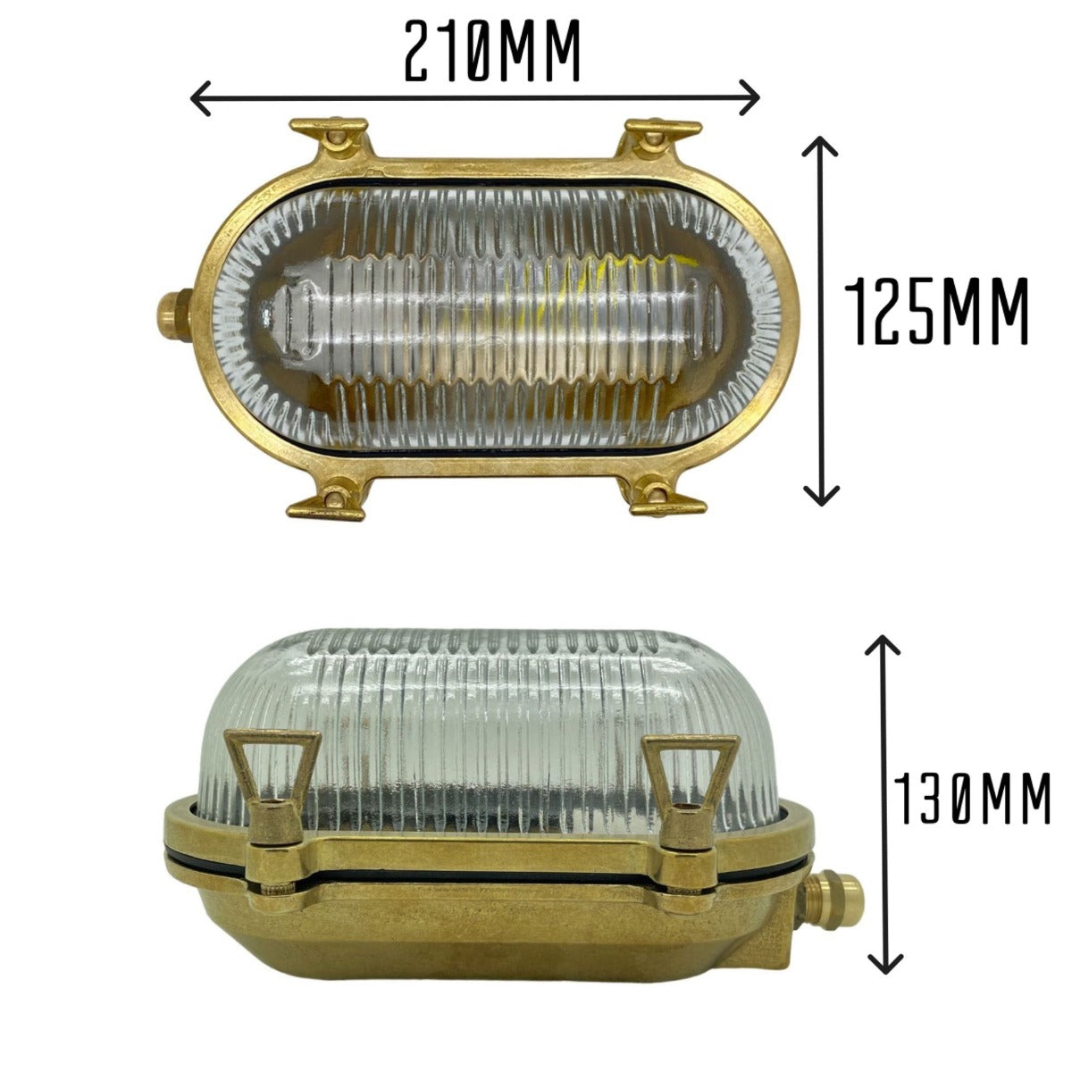 Navigator Siren Small Standard Bulkhead Plain in Solid Brass
