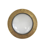 Navigator Marina Compact Mini Circular Bulkhead Plain Raw Brass