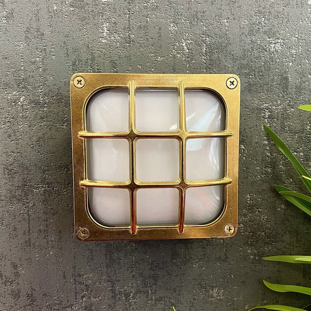 Navigator Francis Square Bulkhead in Solid Brass