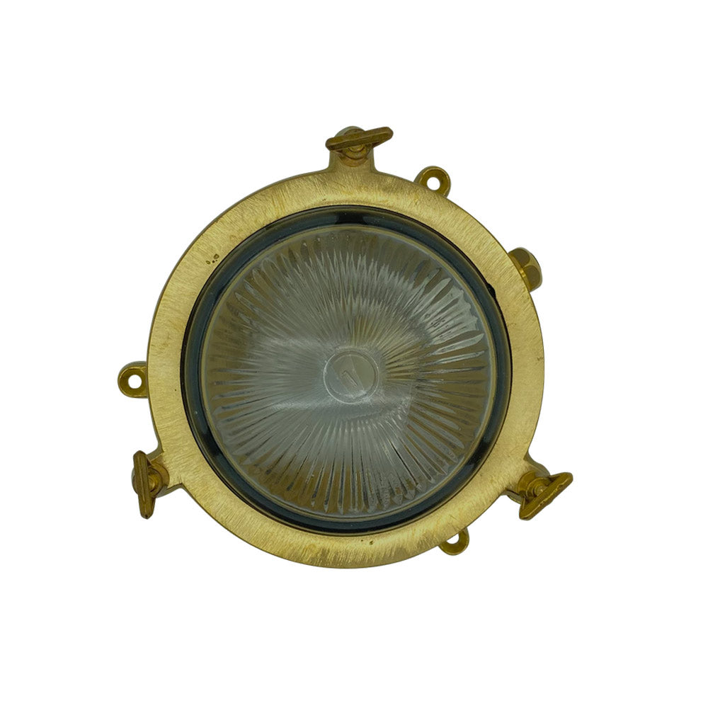 Navigator Compass Plain Mini Porthole Bulkhead in Solid Brass