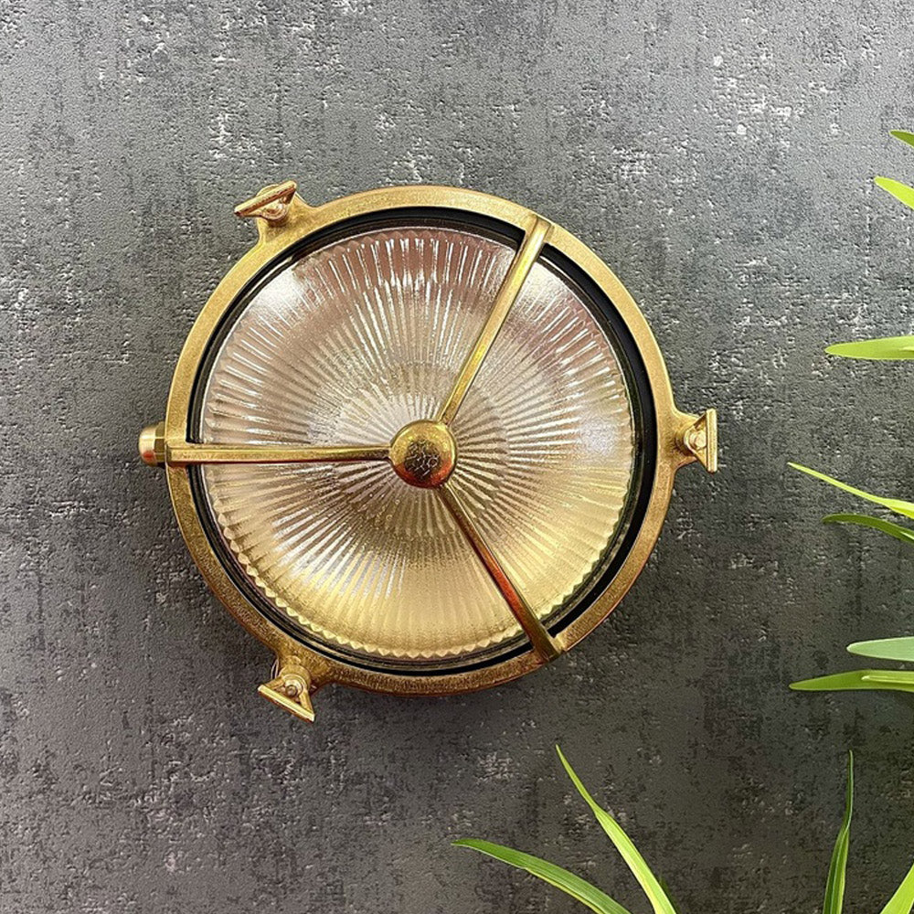 Navigator Trident Porthole Bulkhead in Solid Brass