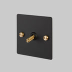 Buster & Punch 1G Toggle Switch / Black / Brass