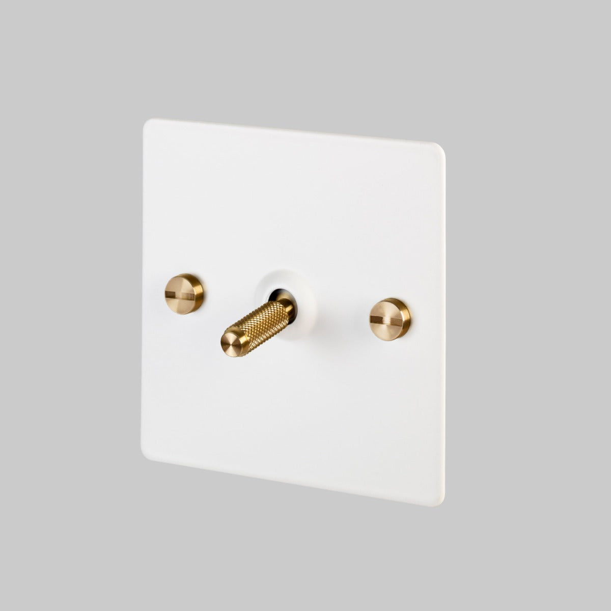 Buster & Punch 1G Toggle Switch / White / Brass
