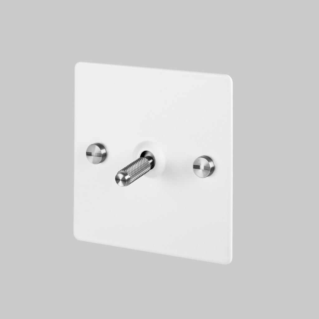Buster & Punch 1G Toggle Switch / White / Steel