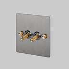 Buster & Punch 2G Toggle Switch / Steel / Brass