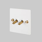 Buster & Punch 2G Toggle Switch / White / Brass