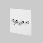 Buster & Punch 2G Toggle Switch / White / Steel
