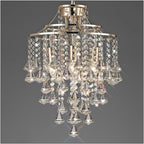 Diyas Inina 4 Light Pendant Light in French Gold with Crystal