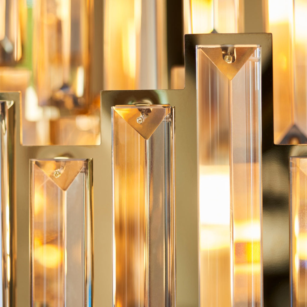 Endon Viviana 15 Light Pendant Gold with Champagne Crystal