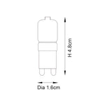 Endon G9 LED Frosted Lamp 2 Watt Warm White Non-Dimmable