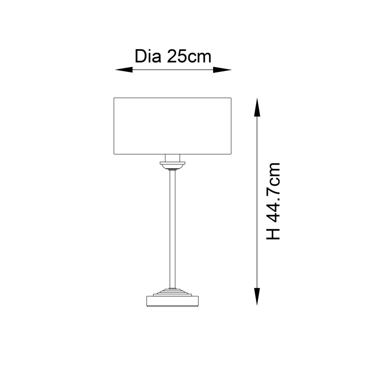 Endon Highclere Table Lamp in Antique Brass with Vintage White Fabric