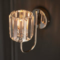 Endon Berenice 1 Light Wall Light in Bright Nickel with Clear Glass