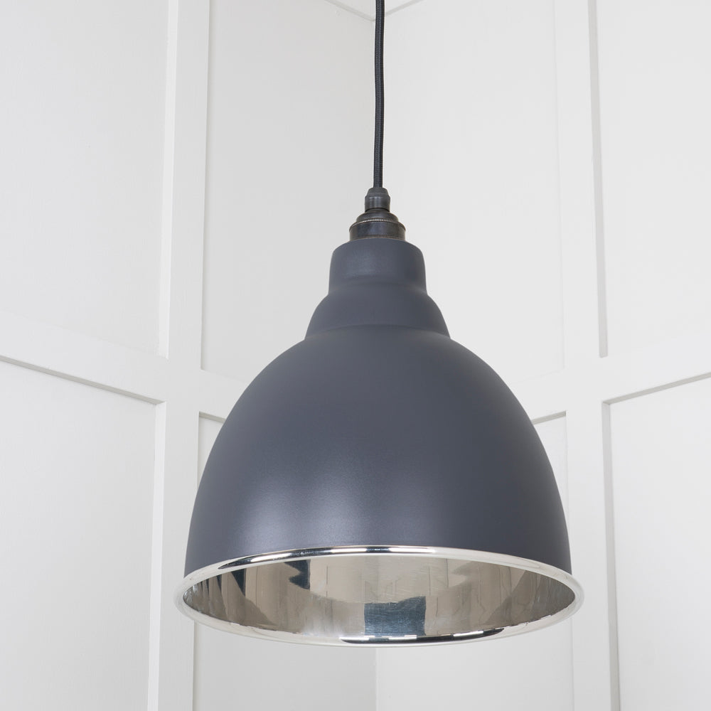 Novena Talgarth Smooth Nickel Pendant Light in Slate