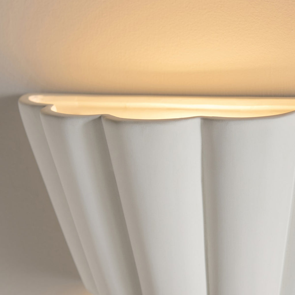Endon Babylon Wall Light in Unglazed Ceramic