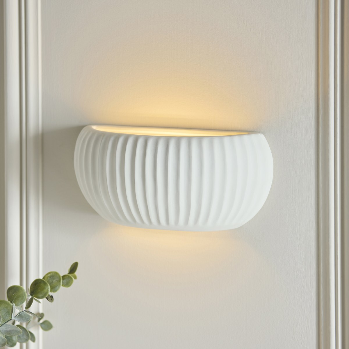 Endon Witham Wall Light in Unglazed Ceramic