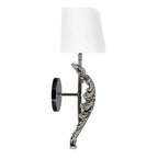 Eichholtz Beau Site Wall Lamp in Nickel Finish with White Shade
