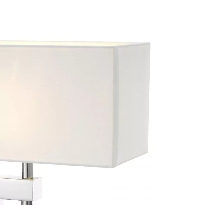 Eichholtz Leroux Table Lamp in Polished Stainless Steel with Shade