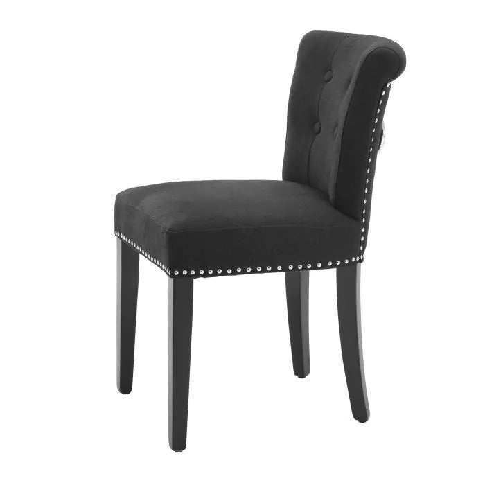 Eichholtz Key Largo Dining Chair in Black Linen