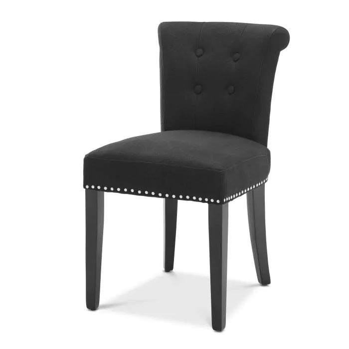 Eichholtz Key Largo Dining Chair in Black Linen