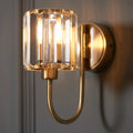Endon Berenice 1 Light Wall Light in Antique Brass with Faceted Glass Shade