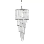 Eichholtz Trapani Chandelier in Nickel with Clear Glass