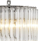 Eichholtz Trapani Chandelier in Nickel with Clear Glass
