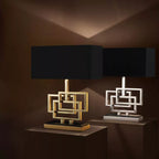 Eichholtz Windolf Table Lamp in Nickel Finish with Shade