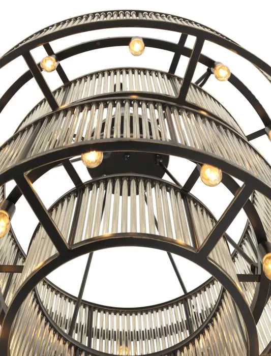 Eichholtz Bernardi Chandelier in Bronze Highlight Finish