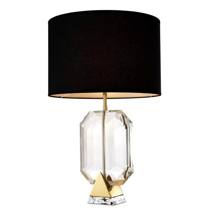 Eichholtz Emerald Table Lamp in Gold Finish with Black Shade