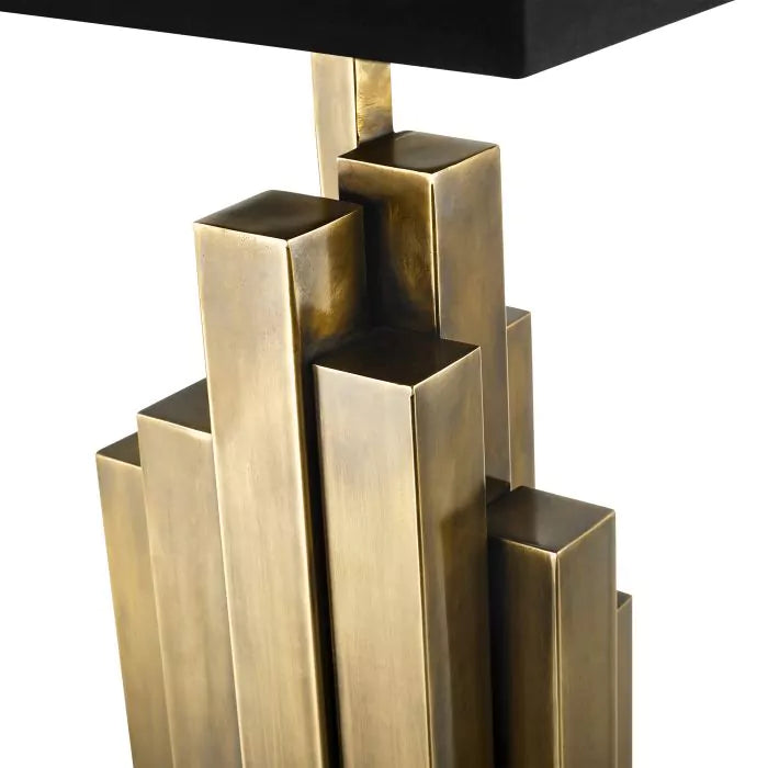 Eichholtz Beau Rivage Table Lamp in Vintage Brass with Shade