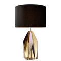 Eichholtz Setai Table Lamp with Amber Crystal Glass Base and Black Shade