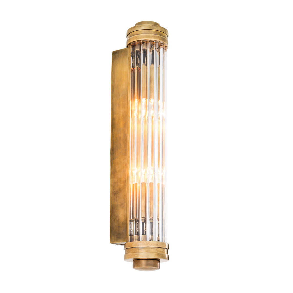 Eichholtz Gascogne Small Wall Light in Vintage Brass with Glass Shade