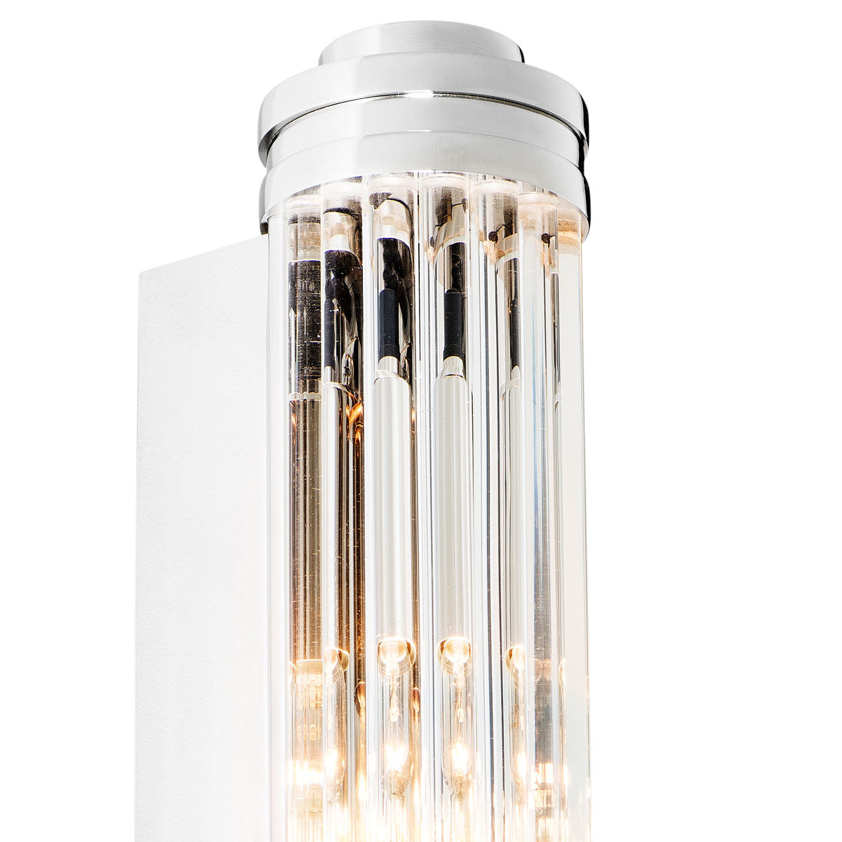 Eichholtz Gascogne Small Wall Light in Nickel with Clear Glass Shade