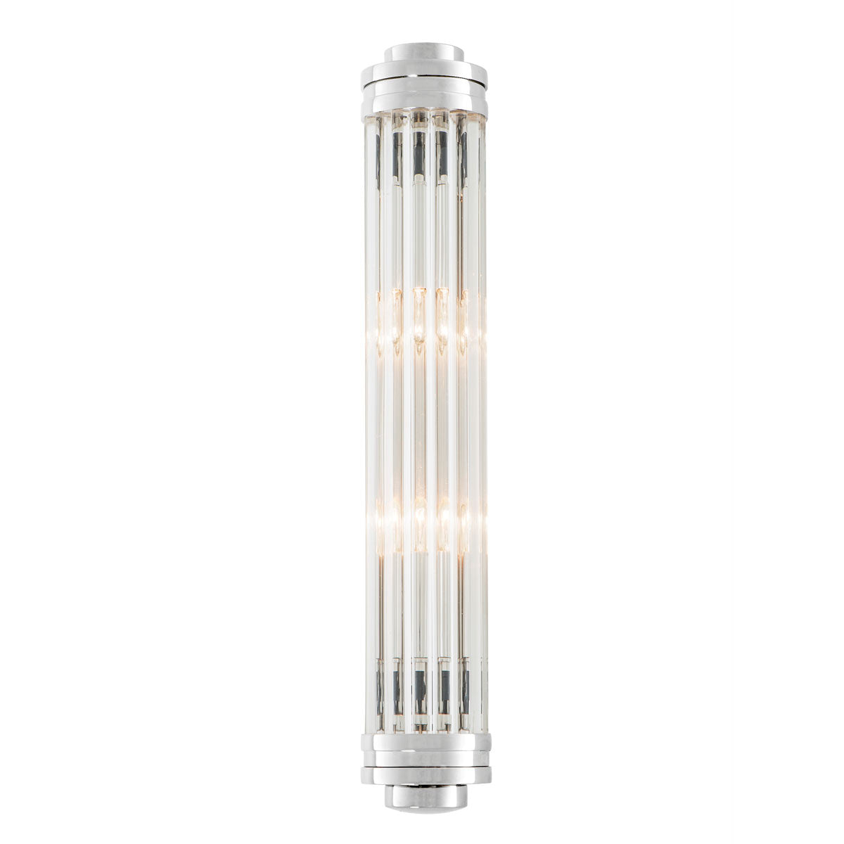 Eichholtz Gascogne Small Wall Light in Nickel with Clear Glass Shade