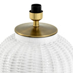 Eichholtz Fort Meyers Table Lamp with Crystal Glass and White Ceramic