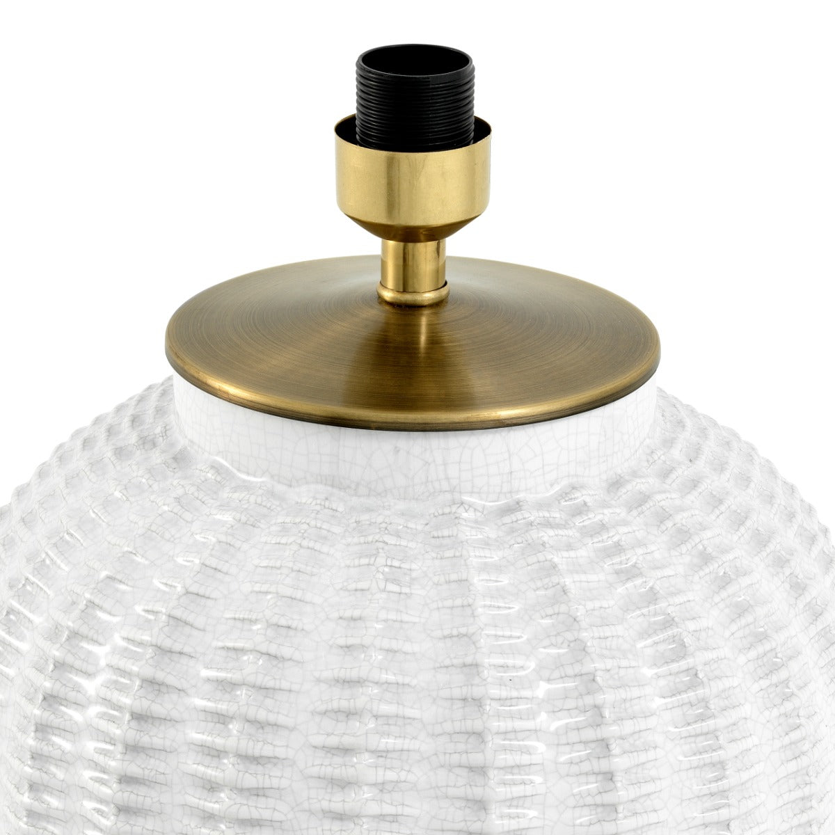 Eichholtz Fort Meyers Table Lamp with Crystal Glass and White Ceramic