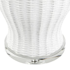 Eichholtz Fort Meyers Table Lamp with Crystal Glass and White Ceramic