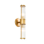 Eichholtz Claridges Double Wall Light in Antique Brass Finish with Glass Shade