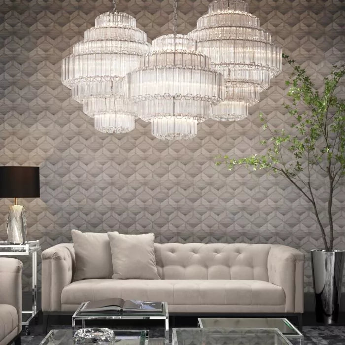 Eichholtz Vittoria Small Chandelier in Nickel Finish
