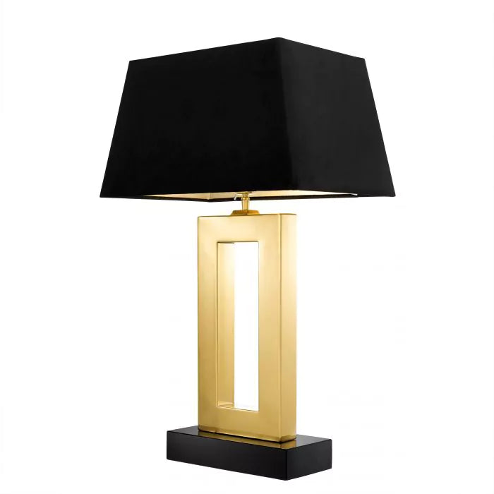 Eichholtz Arlington Table Lamp in Gold Finish with Black Shade